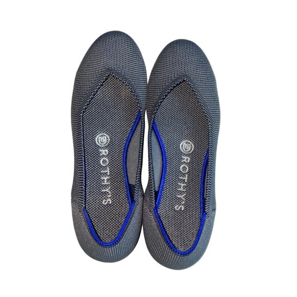 Rothys Women's Grey And Blue Flats Sz - 7W - Picture 7 of 9